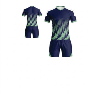 Venta Directa de Fábrica, Uniformes de Fútbol Transpirables para Hombre y Mujer, Logotipo Frontal Personalizado, Servicio OEM para Equipos, 100% Poliéster - Product Image 5