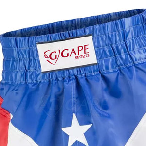 Shorts de boxe unisexes 100% polyester, confortables, design personnalisé, logo sur le devant, vente en gros, durables, élégants, vêtements d'arts martiaux - Product Image 6