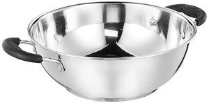 Wok de acero inoxidable triple Allo Triply, apto para inducción, antiadherente natural, para saltear verduras y cocinar fideos, 10 años de garantía. - Product Image 4