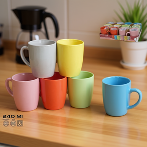 Tazas de Cerámica de 240 ml en 6 Colores, Variedad de Opciones de Tazas - Product Image 3
