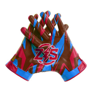 ZSS Fußballhandschuhe Lila-Blaugrün Gemustert Unisex Atmungsaktives Polyester Erwachsenen-Sportbekleidung Sublimationsdruck Nadeldetektion - Product Image 6