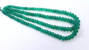 Cuentas de Calcedonia Verde AAA Lisas en Forma de Rondelle de 7-10MM, Cuentas de Calcedonia Verde Lisa en Forma de Rondelle para la Fabricación de Joyería al por Mayor - Product Image 2