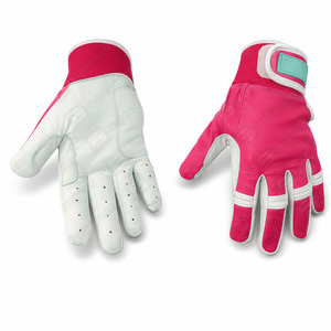 Guantes de Bateo de Béisbol SAAR INDUSTRIES de Alta Resistencia, Calidad Premium, Nuevo Modelo, Color Rosa Brillante, Diseño de Puño Corto con Velcro - Product Image 1
