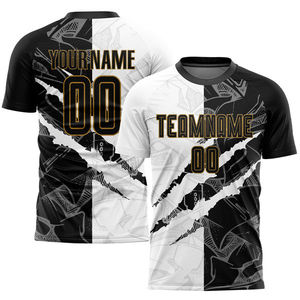 เสื้อฟุตบอลแบบใหม่สั่งทำได้ คุณภาพสูง สำหรับทุกเพศ ผลิตจากโพลีเอสเตอร์ 100% แห้งเร็ว ระบายอากาศดี ลายจุด ผ้าสี่ทิศทางยืดหยุ่น รับผลิตแบบ OEM - Product Image 6