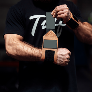 Muñequeras de compresión para fitness de alta calidad al por mayor con logotipo personalizado, color liso, para hombre - Product Image 6