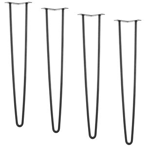 Gambe per Mobili in Metallo Stile Farmhouse da 28 Pollici per Progetti Fai-da-te, con Protezione Pavimento in Gomma per Comodini, Tavolini da Caffè, Scrivanie - Portata 500 libbre - Product Image 2