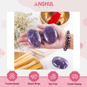 Fabricant leader de pierres de palmier en lépidolite naturelle de 2,5 pouces de la meilleure qualité, cristaux de guérison de 1 kg pour l'équilibre émotionnel et l'énergie apaisante - Product Image 5