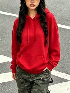 Sudaderas con Capucha Extra Grandes de Moda Urbana para Mujer, Sudaderas de Algodón Grueso - Product Image 3