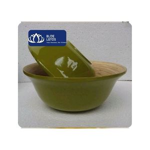 BLUE LOTUS <b>FARM</b> 2026 Blue Lotus Vietnam Natural Bamboo Classic Polished Bowl <b>Set</b> Eco-Friendly Handmade Home Use Custom Logo Bulk - Product Image 1