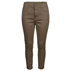 Jean décontracté pour femme, taille mi-haute, cinq poches, coupe droite, teint en pièce, lavable, respirant, longueur intégrale, 7,08 oz, Printemps-Été - Product Image 1