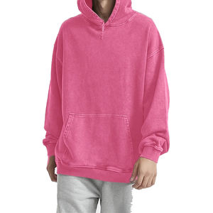 Sudadera con Capucha Extra Grande para Hombre, Estilo Vintage, Forrada, 100% Algodón, Manga Larga, con Bolsillos, Lavado Ácido, Estilo Urbano, Superventas - Product Image 4