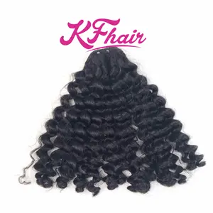 Wholesales unprocessed human hair, black curly hair bundles from factory directly
