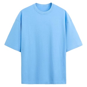 Camiseta Formal de Manga Corta para Hombre, 100% Algodón, de Alta Calidad, Gruesa, de Secado Rápido, Holgada, Tallas Grandes, con Estampado y Cuello Redondo, Anti-Pilling - Product Image 1