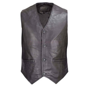 Gilet d'hiver en cuir véritable de qualité supérieure, personnalisable et respirant, pour homme, en vente en ligne - Product Image 1