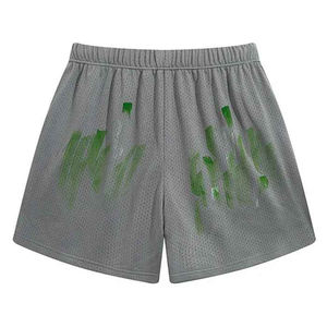 Custom Logo Front Men's High Quality Double <b>Layer</b> Polyester Gym Mesh Knitted Shorts <b>Mid</b> Elastic Waist Breathable - Product Image 2