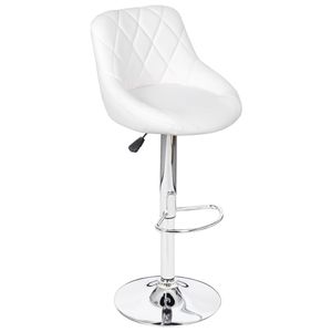 2 pz sgabelli da Bar in ecopelle bianca - Product Image 3