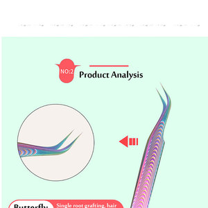 แหนบต่อขนตาปลายไฟเบอร์ แบรนด์ส่วนตัว โลโก้สั่งทำ แหนบต่อขนตาแบบวอลลุ่ม ปลายไฟเบอร์ แหนบต่อขนตาปลายไฟเบอร์ โลโก้สั่งทำ - Product Image 3