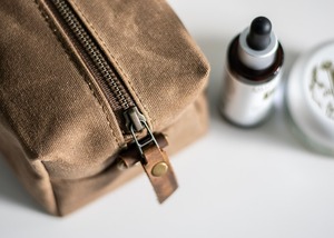 Wholesale <b>Mens</b> Canvas <b>Leather</b> Dopp Kit Custom Logo Waterproof Toiletry <b>Bag</b> Travel Shaving Cosmetic <b>Wash</b> Case LCTB-0004 - Product Image 4