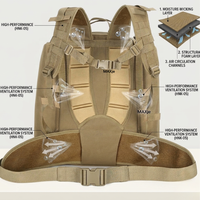55L Wasserdichter Taktischer Rucksack Wanderrucksack Großer Tagesrucksack Robuste MOLLE-Tasche Outdoor-Sport-Campingausrüstung für Männer