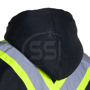 Sudadera de Seguridad para el Trabajo con Logotipo Personalizado, Impermeable, ANSI Clase 2, Alta Visibilidad, Alta Calidad para Uso Diurno y Nocturno - Product Image 4