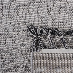 Alfombra de Interior/Exterior LOOM and LUXE 8X10 con Diseño de Medallón, Colección Blanco/Marfil - Product Image 6