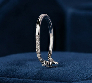Bague de mariage en or massif 14 carats avec diamant de laboratoire taille poire VVS2 pavé pour femme, idéale pour les fêtes et les cadeaux - Product Image 3