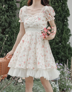 Robe longue en mousseline de soie à fleurs élégante pour femmes - Robes de soirée décontractées printemps-été - Product Image 2