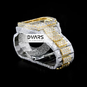 Reloj de Lujo con Diamantes, Aleación de Oro Rosa, Cuarzo, Correa de 20 mm y Esfera de 42 mm - Regalo Unisex para Ocasiones Especiales - Product Image 3