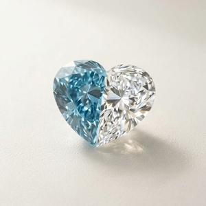 Diamant bleu fantaisie CVD de laboratoire, taille cœur, taillé sur mesure, rare, pour la fabrication de bijoux - Product Image 3