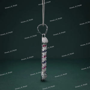 จี้รูปเม็ดยาประดับเพชรโมอิสซาไนต์สุดหรู ผลิตจากเงินแท้ 925 สไตล์ฮิปฮอป สำหรับผู้ชาย - Product Image 3