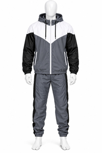 Vente en gros usine – Survêtement coupe-vent unisexe pour activités de plein air, cyclisme et course à pied – Service OEM personnalisé – Streetwear uni - Product Image 4