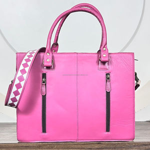 Bolso Tote de Cuero a Cuadros de Primera Calidad, Gran Capacidad, Estilo Occidental, Bolso de Hombro de Cuero Vacuno Auténtico, Directo de Fábrica - Product Image 5