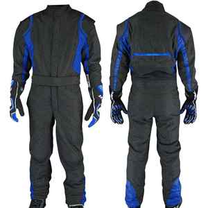 Combinaison de course ignifuge à manches longues pour homme, bleu et noir, colorée, pour moto et course automobile, toutes saisons, personnalisable OEM - Product Image 1