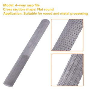 Lima de raspado para madera 4 en 1 de acero, 8 pulgadas (200 mm), plana y semicircular, herramienta manual de carpintería - Product Image 5