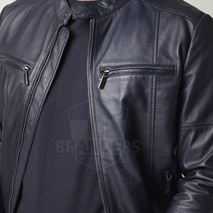 Chaqueta de invierno de cuero para hombre de alta calidad, informal, con cierre de cremallera, estilo moderno, forro interior suave y ajuste cómodo para el día a día. - Product Image 5