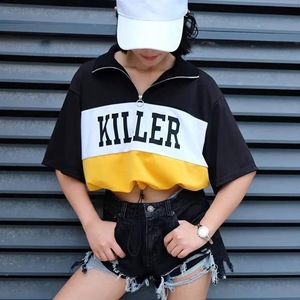 เสื้อครอปท็อปผู้หญิงแบบใหม่ เสื้อยืดผู้หญิง ผ้าฝ้าย - Product Image 3
