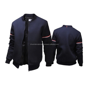 Veste de baseball de haute qualité, personnalisée, brodée, à fermeture éclair, en polyester/coton pour homme, OEM - Product Image 3