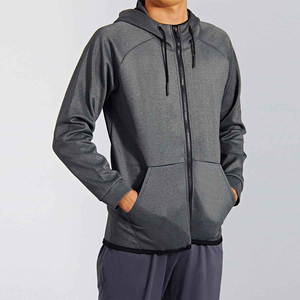 Good Quality <b>Men</b> Zipper Hoodie Solid Color & Pattern Outdoor Running Wear Zipper Hoodie <b>Plain</b> Dyed Technique <b>Men</b> <b>Hoodies</b> - Product Image 2