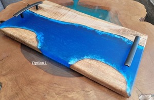 Top Selling <b>Epoxy</b> Rein and Wooden Serving Tray Custom Resin <b>Epoxy</b> Wooden Serving Tray for Home ,Restaurants & Hotel Christmas - Product Image 2