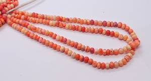 AAA Red Opal Smooth Rondelle Beads 7-7.5 MM Orange Opal Gemstone Beads AAA Fanta Orange Opal Rondelle Loose Gemstone Beads - Product Image 4