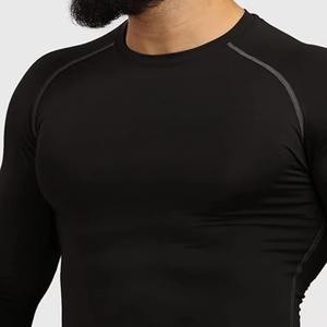 Camisetas Deportivas para Hombre, de Color Sólido, Manga Regular, Corte Holgado, 100% Algodón, Secado Rápido, Estampadas, para Gimnasio, Entrenamiento, Fitness, Running, Capa Base - Product Image 5
