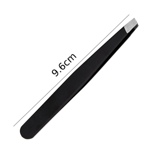 Kit de 5 pinces à épiler de précision en acier inoxydable à pointe inclinée pour les poils du visage, les points noirs et les éclats cutanés, avec étui en PU - Product Image 6