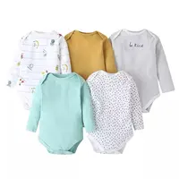 Roupas de bebê, macacão de mangas compridas para bebês recém-nascidos, roupas de bebê, presas aleatórias, 1 peça
