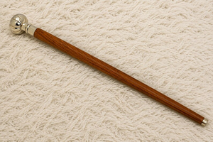 Bastón de Paseo Artesanal de Metal con Perilla Estriada, Elegante Bastón de Caballero con Eje de Madera de Palisandro Pulido Estilo Victoriano, Bastón de Madera Vintage - Product Image 5