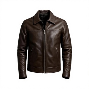Achetez en ligne Veste en toile 100% cuir véritable Couleur personnalisée Accessoires de mode Style sportif unisexe Qualité supérieure pour motard - Product Image 5