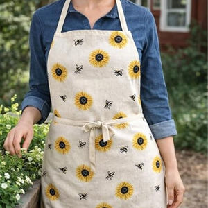 Delantal de Algodón Transpirable de Primera Calidad con Logotipo o Nombre Personalizado, Ideal para Cocina Casera, Barbacoa y Uso Profesional - Product Image 1