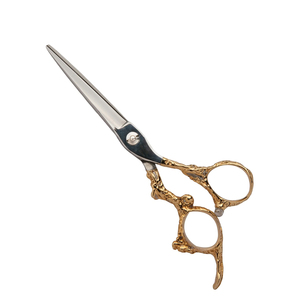 Tijeras de Barbero de la Mejor Calidad, Cuchillas Ultra Afiladas con Acabado Espejo, Tijeras para Cortar Cabello con Mango Dorado, Tijeras de Peluquería - Product Image 4