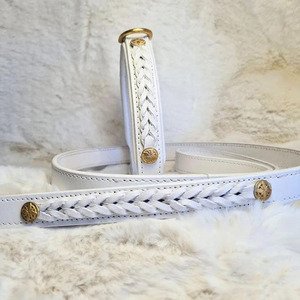 Genuine Leather <b>Braided</b> Dogs pet Collars offering durability comfort and premium pet fashion <b>accessories</b> for sale - Product Image 1