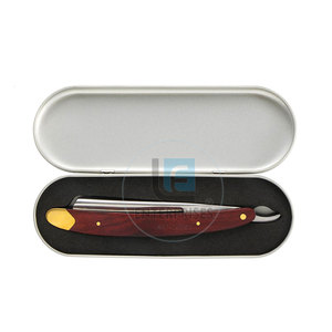 Premium Quality Stainless Steel Wood Handle Reusable Durable <b>Straight</b> Shaving <b>Razors</b> Low MOQ Wholesale - Product Image 4
