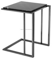 Table à manger en acier inoxydable de qualité supérieure avec surface en marbre luxueuse et structure artistique moderne pour la décoration du salon